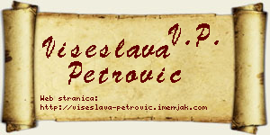 Višeslava Petrović vizit kartica